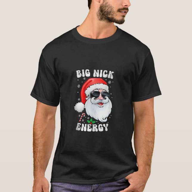 Camiseta Funny Groovy Big Nick Energy Santa Navidades Navid (Anverso)