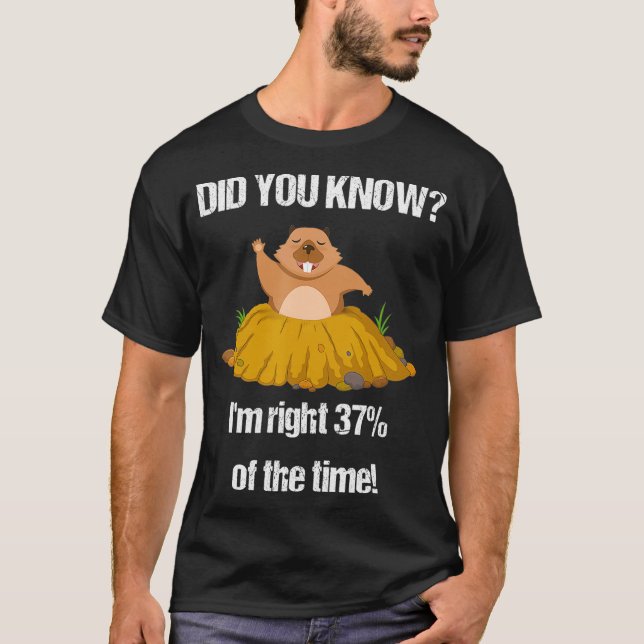 Camiseta Funny Groundhog Day    GiftWeatherman Statistics  (Anverso)