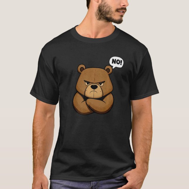 Camiseta Funny Grumpy Bear - No! Premium (Anverso)