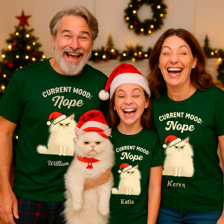 Camiseta Funny Grumpy Cat Christmas T-Shirt – Custom Name