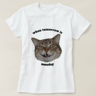 Camiseta Funny Grumpy Cat Custom When Tomorrow’s Monday 