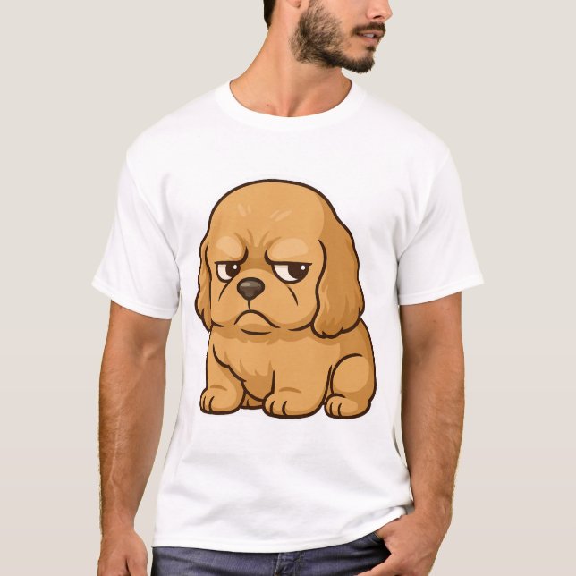 Camiseta Funny Grumpy Dog Personalized Gift Custom T-shirt (Anverso)