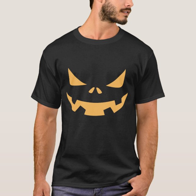 Camiseta Funny Grumpy Halloween Calabaza Diseño hombres muj (Anverso)