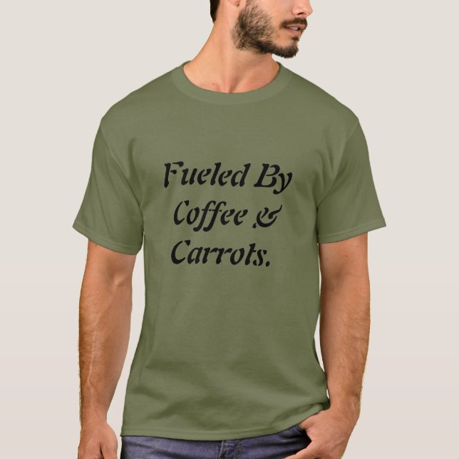 Camiseta Funny Guay avivado por café y zanahorias masculino (Anverso)
