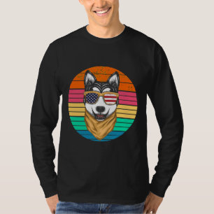 Camiseta Funny Guay Siberian Husky Dog Retro Vintage Huskie