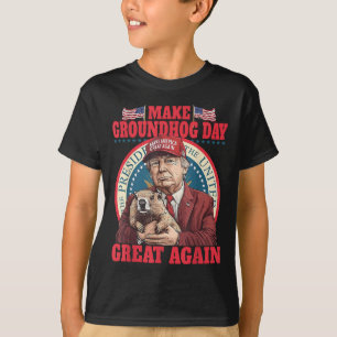 Camiseta Funny Guay Trump Groundhog hace genial el Día de l
