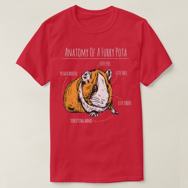Camiseta Funny Guinea Pig Anatomy Furry Potato Rodents Love (Diseño del anverso)