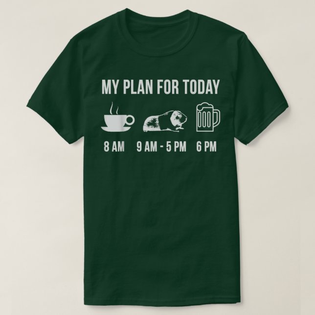 Camiseta Funny Guinea Pig Animal Zookeeper Wildlife My Plan (Diseño del anverso)