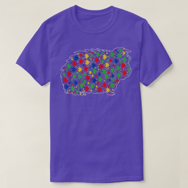 Camiseta Funny Guinea pig Animals Puzzle Pieces Autism Awar (Diseño del anverso)