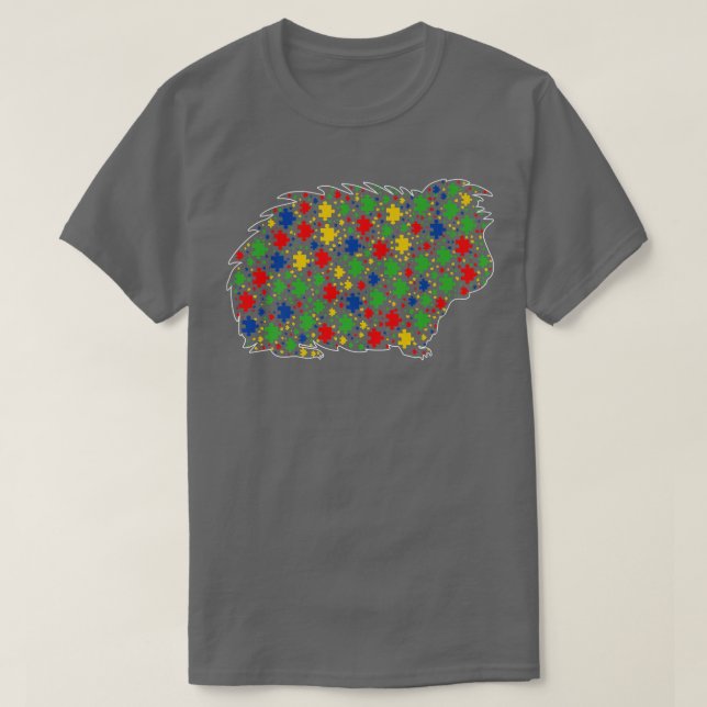 Camiseta Funny Guinea pig Animals Puzzle Pieces Autism Awar (Diseño del anverso)