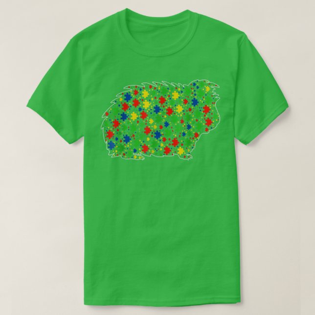Camiseta Funny Guinea pig Animals Puzzle Pieces Autism Awar (Diseño del anverso)