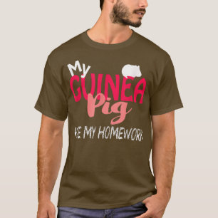 Camiseta FUNNY GUINEA PIG ATE HOMEWORK  School Student Coll