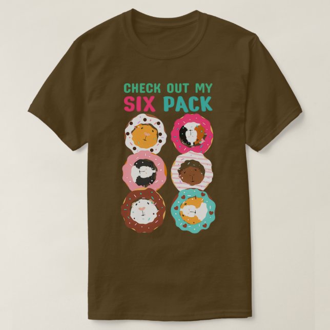 Camiseta Funny Guinea Pig Donut Six Pack (Diseño del anverso)