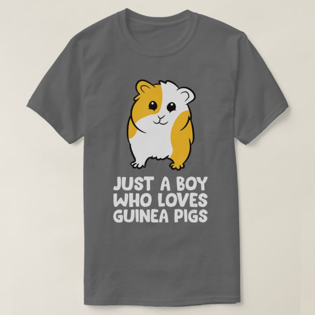 Camiseta Funny Guinea Pig Just a Boy Who Loves Guinea Pigs  (Diseño del anverso)