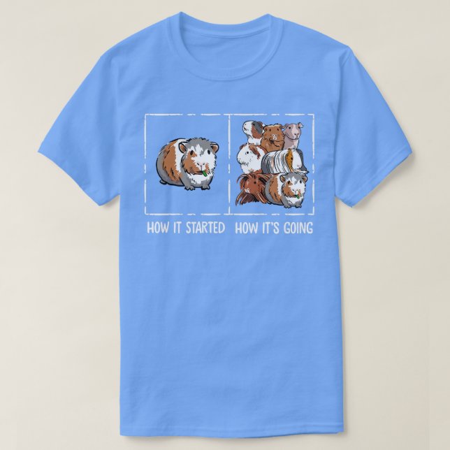 Camiseta Funny Guinea Pig Lover How It Started Meme Cute Ca (Diseño del anverso)
