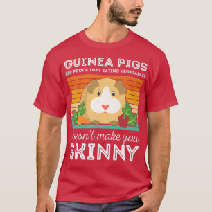 Camiseta Funny Guinea Pig Pet Cavy Eating Vegetables Guinea