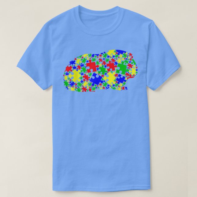 Camiseta Funny Guinea Pig Puzzle Animals Lover Autism Aware (Diseño del anverso)