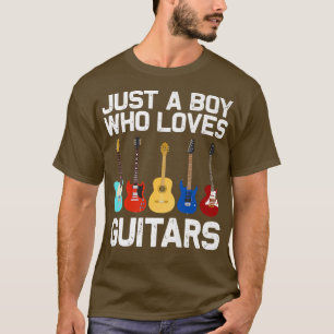 Camiseta Funny Guitar Art Boys Kids Guitar Lovers Players G