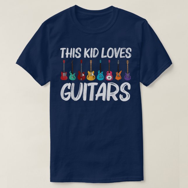 Camiseta Funny Guitar Art Kids Boys Girls Guitar Player Ins (Diseño del anverso)