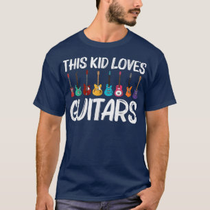 Camiseta Funny Guitar Art Kids Boys Girls Guitar Player Ins