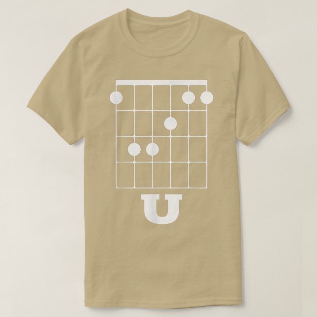 Camiseta Funny Guitar F Chord U 837 (Diseño del anverso)