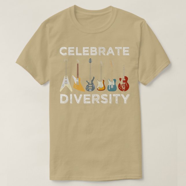 Camiseta Funny Guitar Lover celebra la diversidad Guit de g (Diseño del anverso)