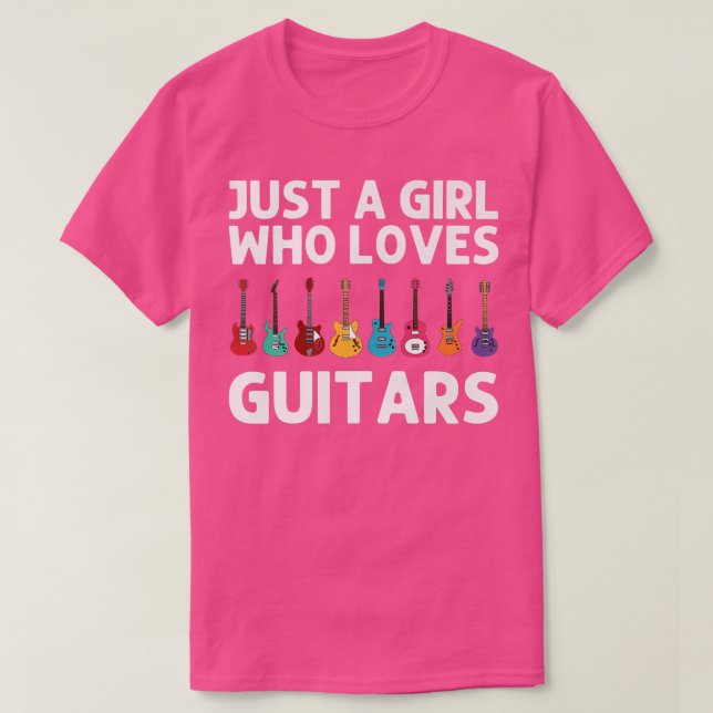 Camiseta Funny Guitarra Chicas De Arte Niños Guitarra Músic (Diseño del anverso)