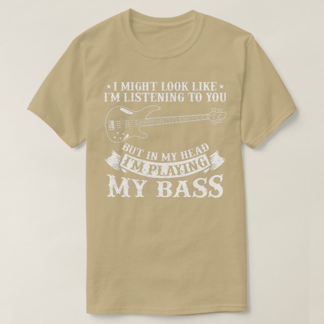 Camiseta Funny Guitarra de Bass Lover Mujeres y Hombres Bas (Diseño del anverso)