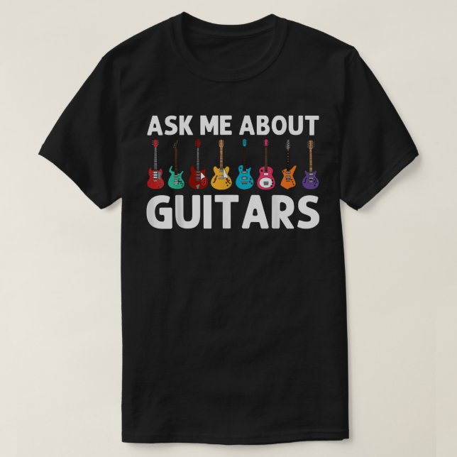 Camiseta Funny Guitarra Hombres Guitarra Mujeres Jugadoras  (Diseño del anverso)
