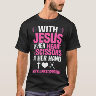 Camiseta Funny Hairdresser diseña Chicas Mujeres Cristianas