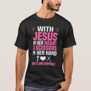 Camiseta Funny Hairdresser diseña Chicas Mujeres Cristianas