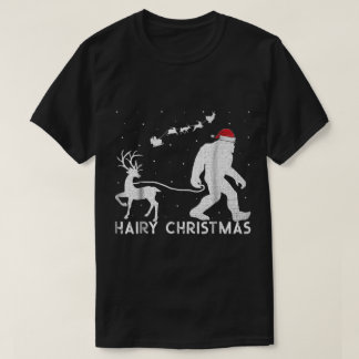 Camiseta Funny Hairy Christmas Bigfoot Design