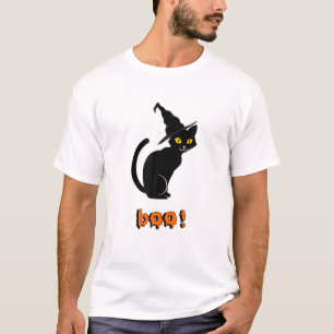 Camiseta Funny Halloween Black Cat Costume Witch Gorra Guay