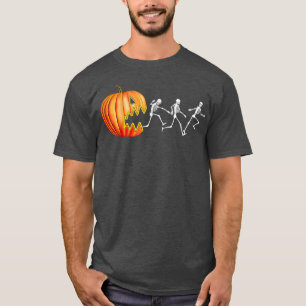 Camiseta Funny Halloween Calabaza Esqueletos Jack O Lantern