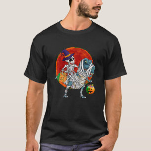 Camiseta Funny Halloween Calabaza Skeleton Riendo Mummy Din