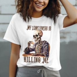 Camiseta Funny Halloween cita a camiseta, Skeleton Hallowee
