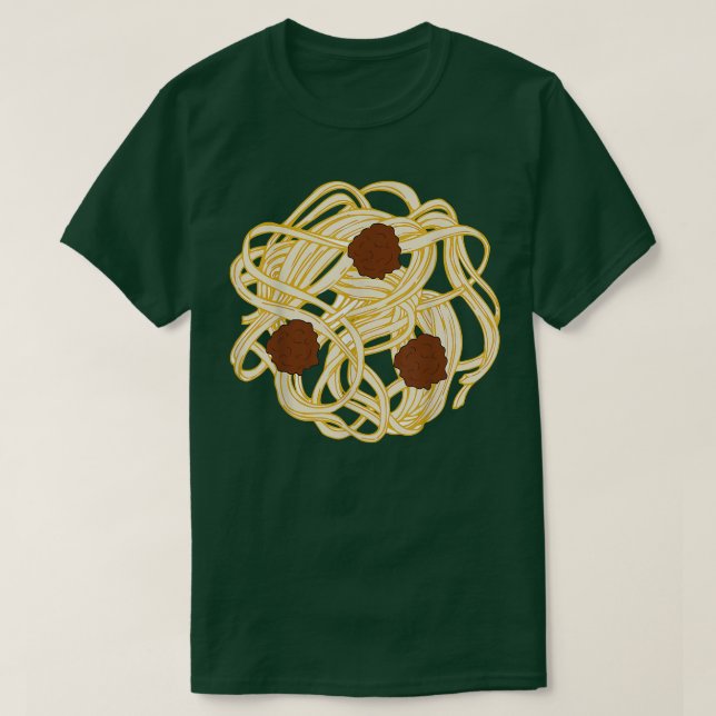 Camiseta Funny Halloween Costueen Food Spaghetti Meatball S (Diseño del anverso)
