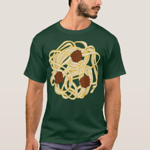 Camiseta Funny Halloween Costueen Food Spaghetti Meatball S