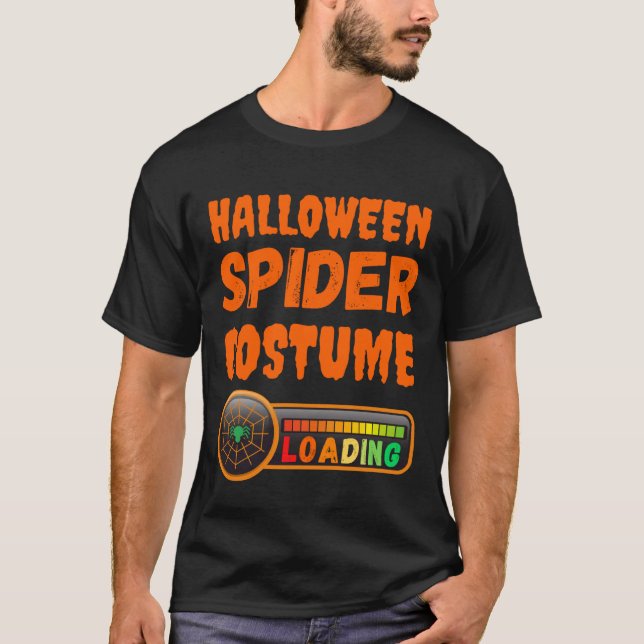 Camiseta Funny Halloween Costume Loading Spider Mom Dad Boy (Anverso)