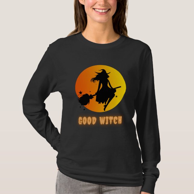 Camiseta Funny Halloween Costume T-shirt with the Good Witc (Anverso)