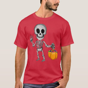 Camiseta Funny Halloween Dabbing Skeletkin para hombres w