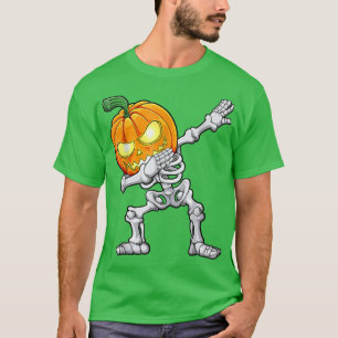 Camiseta Funny Halloween Dabbing Skeleton Scary Pumpkin Jac