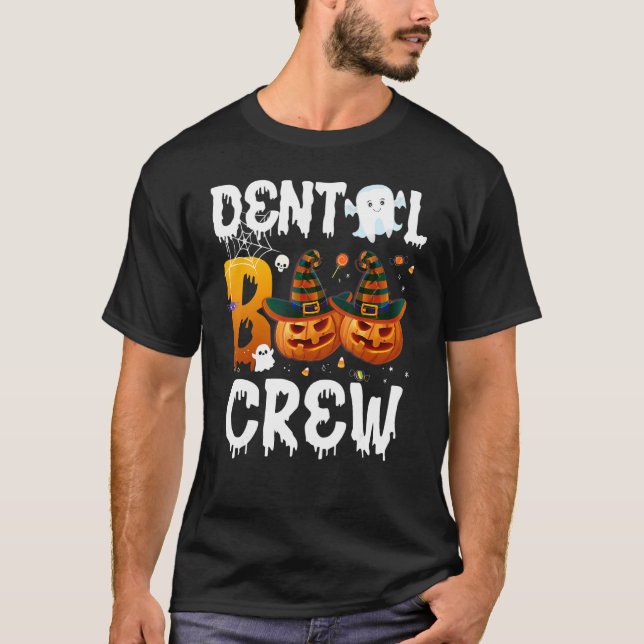 Camiseta Funny Halloween Dental Boo Crew Doctora de Enferme (Anverso)