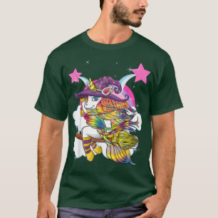 Camiseta Funny Halloween Gift Star Cloud Rainbow Flying Uni