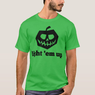 Camiseta Funny Halloween Light 'Em Up Jackolantern Pumpkin