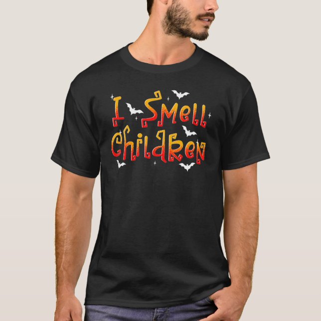Camiseta Funny Halloween Pun I Smell Children (Anverso)