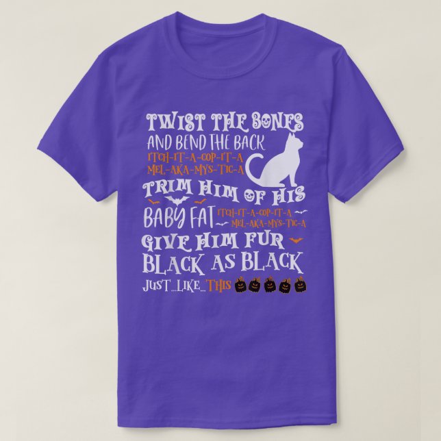 Camiseta Funny Halloween Scary Black Cat Jackolantern Witch (Diseño del anverso)