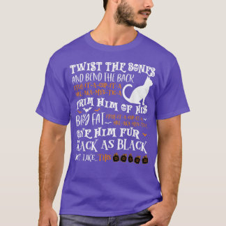 Camiseta Funny Halloween Scary Black Cat Jackolantern Witch
