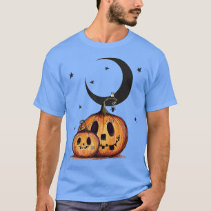 Camiseta Funny Halloween Scray Pumpkin Face Halloween Night