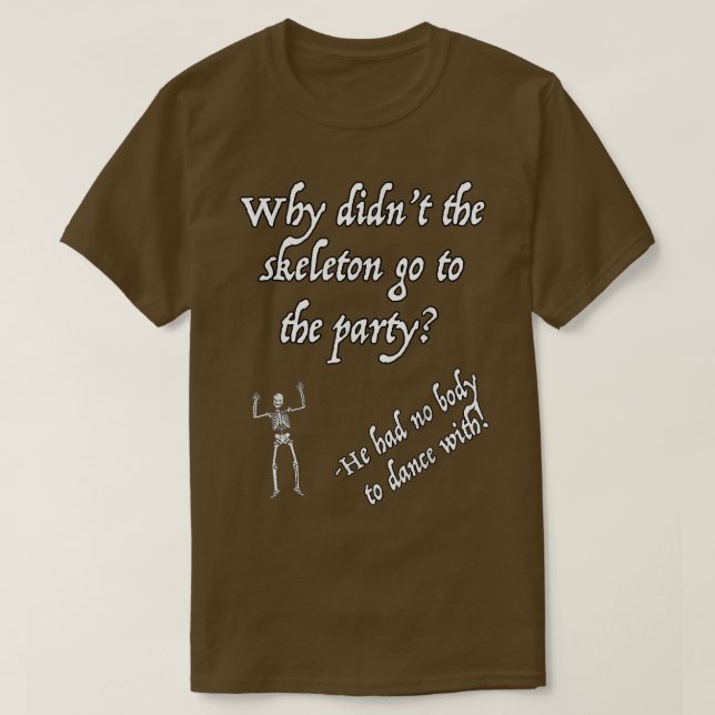 Camiseta Funny Halloween  Skeleton 2519 (Diseño del anverso)